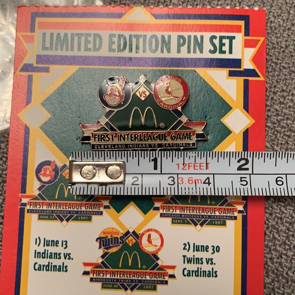 Collectors Pin McDonald’s 1997 First Interleague Game Cleveland vs Cardinals - Picture 6 of 8